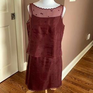 Gorgeous skirt set, Loft, burgundy size 10